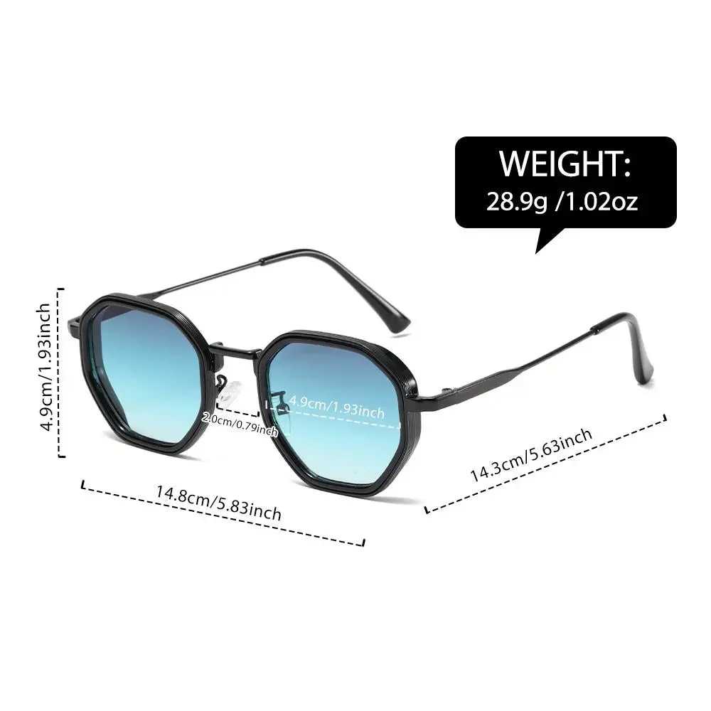 1PCunisex Round Metal Fashionable Sunglasses, Retro Style, Fashionable Basic Model, Classic Color Contrast Matching