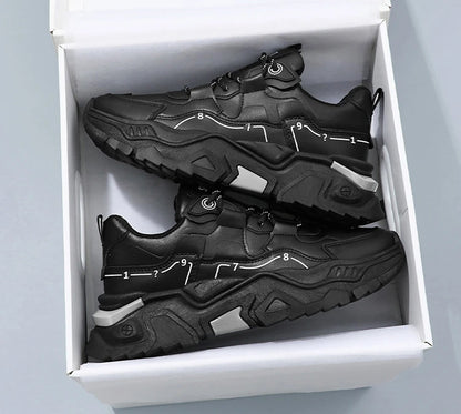 Chaussures de sport décontractées à semelles épaisses pour hommes, baskets polyvalentes quatre saisons pour étudiants en plein air, confortables, nouvelle collection