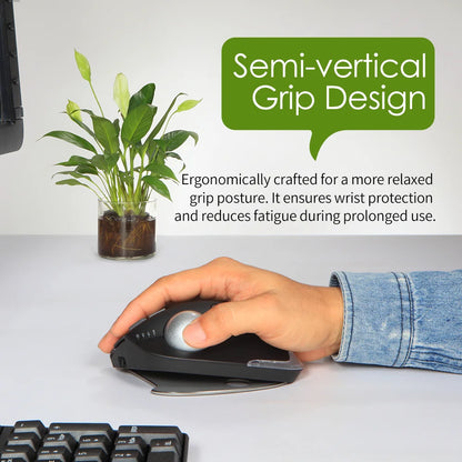 Lefon F33/F26C/F35B Trackball Mouse/ Bluetooth Ergonomic Mouse 2.4G Wireless Rechargeable Rollerball Mice for PC Office Drawing