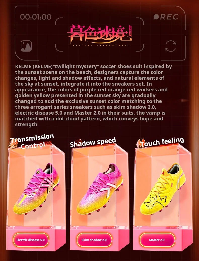 Wysokiej klasy buty piłkarskie Kelme z krótkimi korkami, antypoślizgowe korki na sztuczną trawę, amortyzowane buty treningowe MG do piłki nożnej