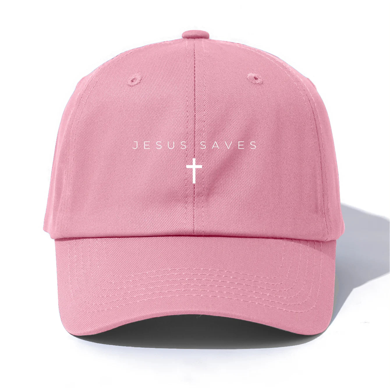 1pc JESUS SAVES Print  Baseball Cap for Adults,Minimalist Retro Style Casual Soft Adjustable Dad Hat,Perfect As Gift