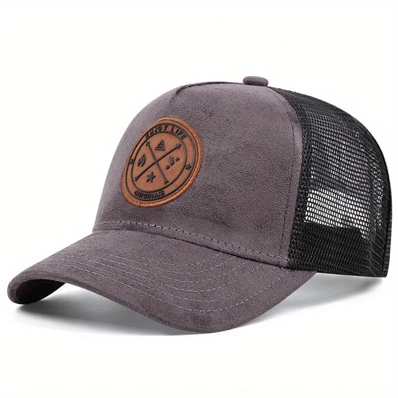Unisex Fashion Cap ENJOY LIFE Letter Patch Baseball Caps Men Women Suede Trucker Hat