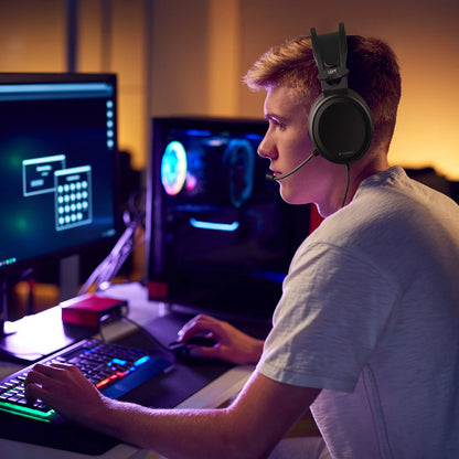NUBWO casque de jeu filaire sur l'oreille avec micro antibruit casques N7 Gamer PS4 Xbox One casque stéréo pour PC/MAC/PS4/PS5