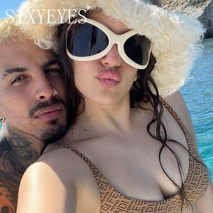 2026 Oversized Oval Sunglasses Goggle Women Men Luxury Brand Designer Sun Glasses Female Big Frame Y2K Eyeglasses De Sol Oculo
