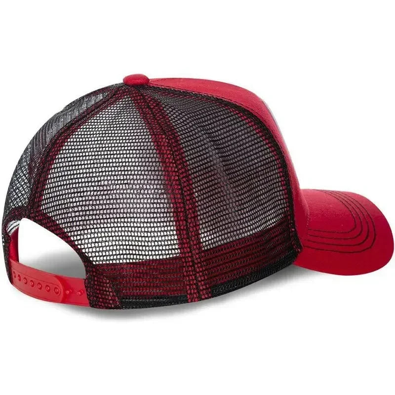 Sonics Baseball Caps Summer Cartoon Breathable Mesh Trucker Sun Hat for Adjustable Hip-Hop Hat