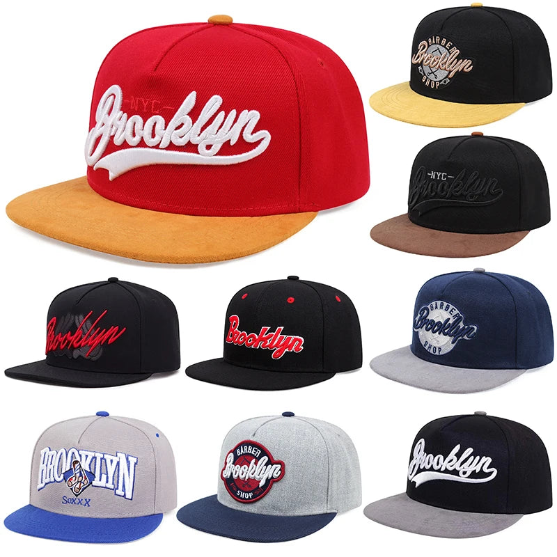 Herrmode Broderad keps med bokstäver Snapback-keps Unisex solskyddskeps Justerbar hiphop-keps Dambaseballkeps Cowboyhatt