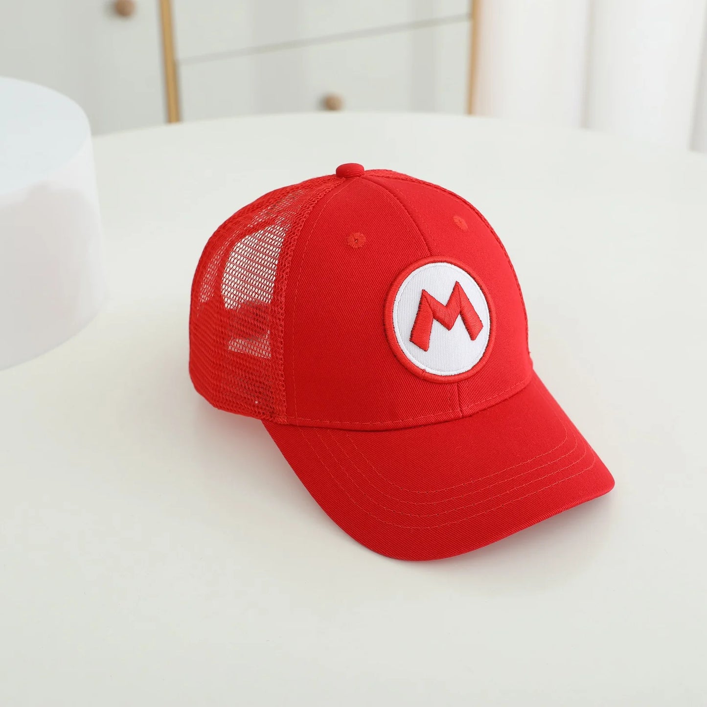 Yoshi Bowser Luigi Super Mushroomi Duckbill Cap Baseball Cap Cartoon Patterned Mesh Cap Summer-appropriate hats for kids Trendy