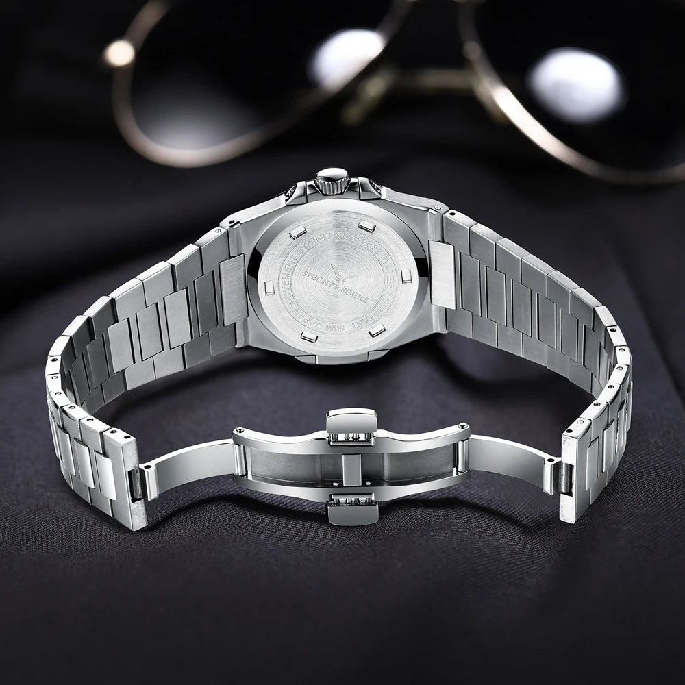 2026 New Specht & Söhne Luxury 40MM Quartz Watch For Men Super Slim Steel Sapphire Crystal 50M Waterproof 5711 Classic Watch