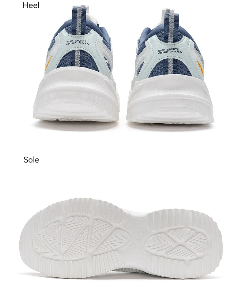 Xtep Casual Shoes For Men Summer Durability Men's Sports Shoes Wear-Resistant Lace Up Non-Slip Outdoor Shoes 876219320026
