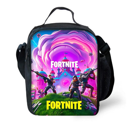 Hot Game F-FortniteS Child Insulated Large Capacity Bag for Boy Girl Student Outdoor Picnic Resuable Thermal Cooler Lunch Box
