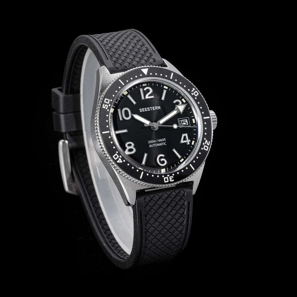 SEESTERN Diver Men's Watch Automatic Mechanical Wristwatches NH35 Movement Ceramic Bezel 20Bar Waterproof Sapphire Luminous S434-2