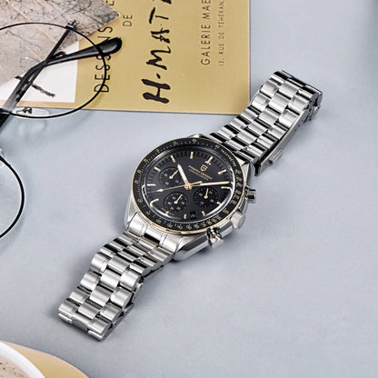 PAGANI DESIGN 2026 New Moon Watch Retro Luxury Quartz Watches For Men Stainless steel Luminous waterproof Sport Chronograph Man