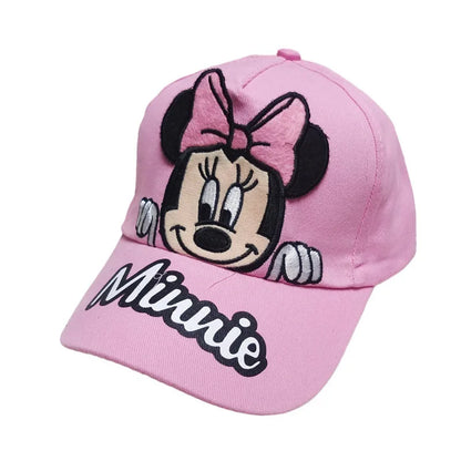 Disney Minnie Mickey Anime Peripheral Cotton Polyester Baseball Cap Figure Cartoon Peaked Cap Dress Up Kid's Birthday Gifts