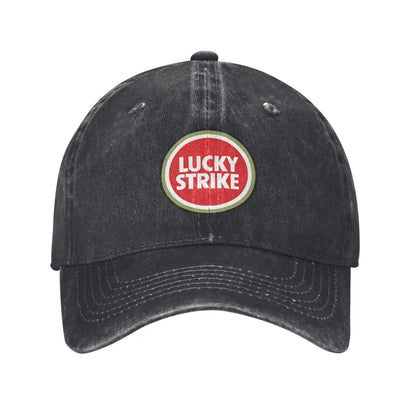 Lucky Strike Letters Troye Sivan Musik Sport Retro Cowboy Tvättade basebollkepsar Herr Denim Street Tide-hatt Vandring Herr Dad Cap