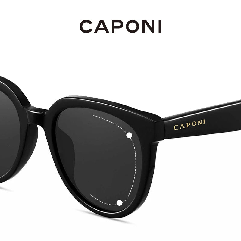 CAPONI Brand Design Sunglasses For Women Fashion Retro Girls Eye Shades Korea Style Polarized Sun Glasses UV Protection BH31031