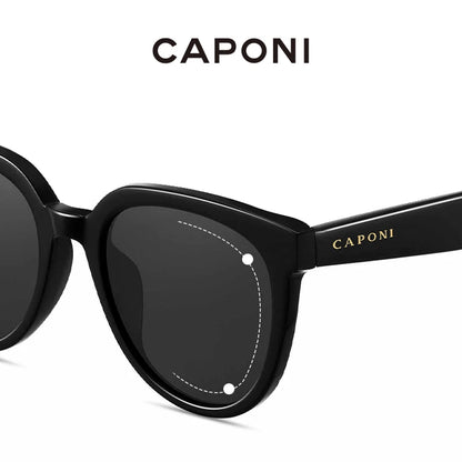 CAPONI Brand Design Sunglasses For Women Fashion Retro Girls Eye Shades Korea Style Polarized Sun Glasses UV Protection BH31031