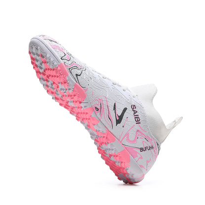 Chaussures de football montantes 2026 avec crampons FG longs et crampons TF, adaptées aux hommes et aux femmes, respirantes et antidérapantes