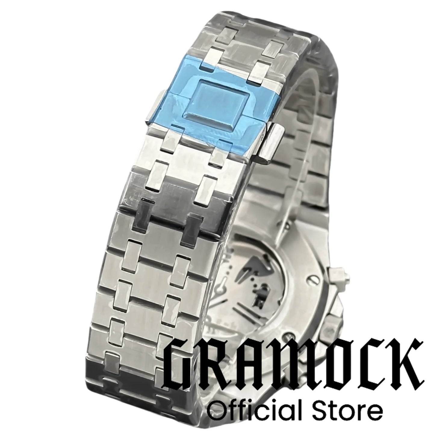 Gramock VK63 Fashionable Men's Quartz Chronograph Luxury Sapphire Stainless Steel Rose Gold Index Dial Waterproof 5Bar Luminous