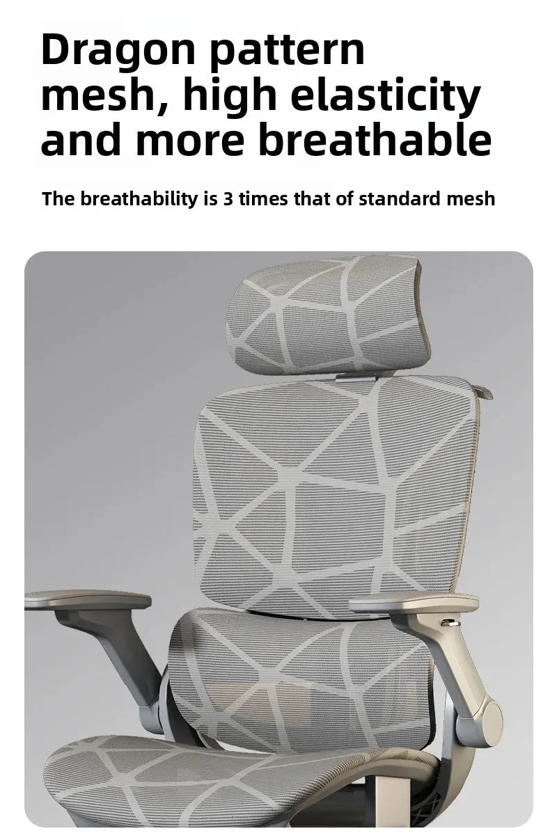 Air Titan kontor- og gamingstol i fuld mesh med ergonomisk lændestøtte i tre zoner til computer- og skrivebordsbrug for studerende, med ventilerende design