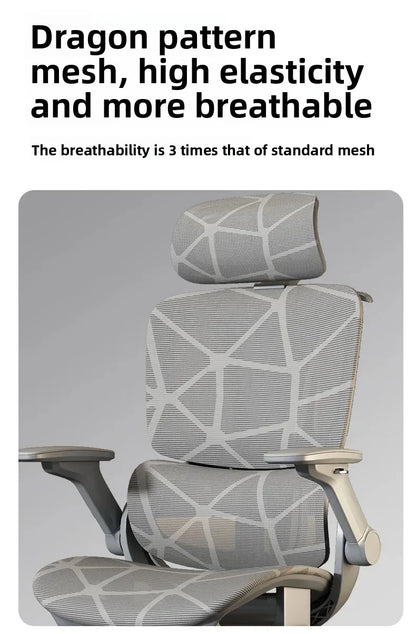 Air Titan kontor- og gamingstol i fuld mesh med ergonomisk lændestøtte i tre zoner til computer- og skrivebordsbrug for studerende, med ventilerende design