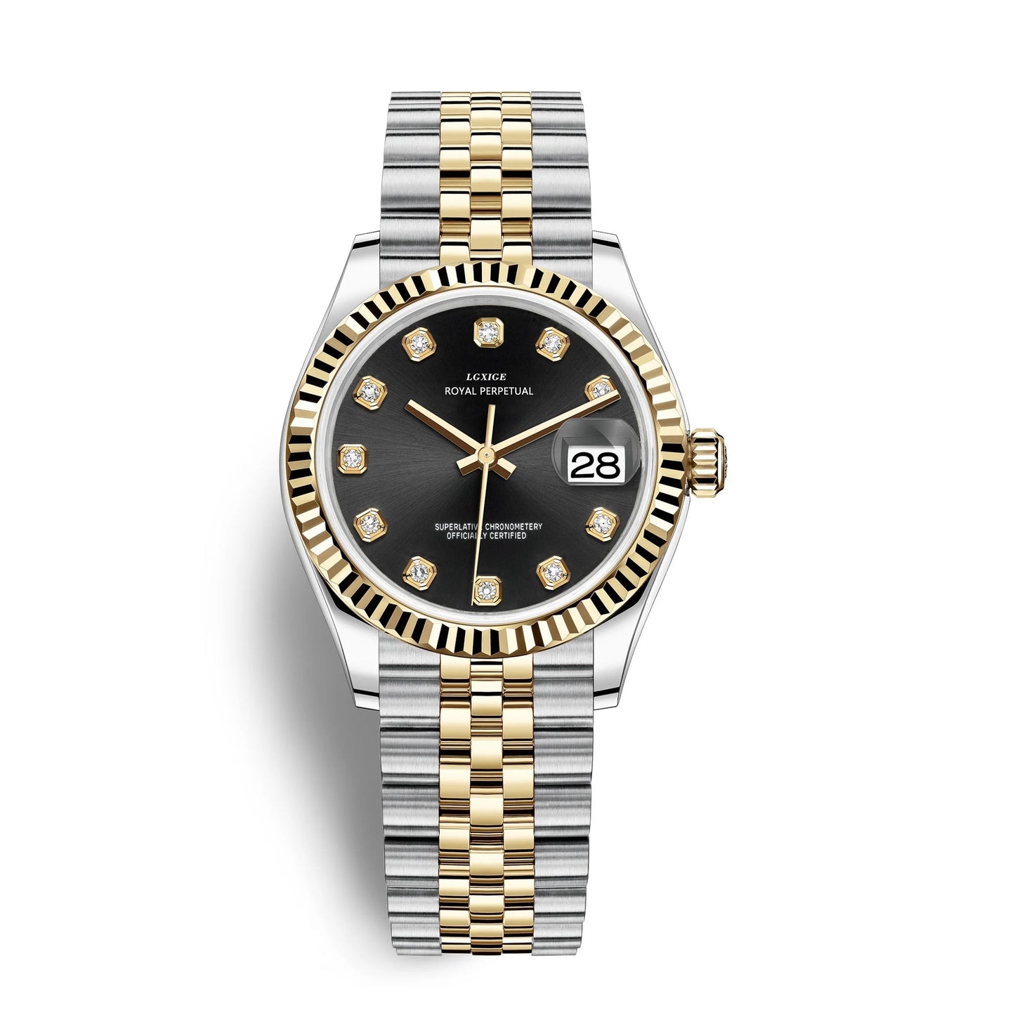 LGXIGE Quartz Elegant Dress Wristwatch Luxury Stainless Steel Waterproof Watch For Women Date Display Original Woman Wrist Watch