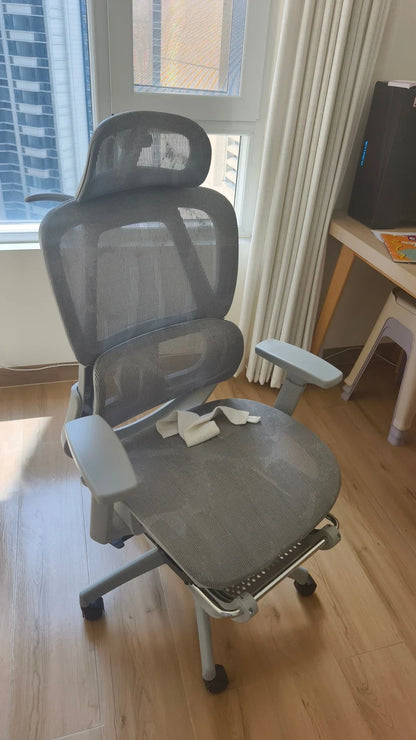 Gaming Chair Office Desk Ergonomic Computer Adjustable Armrests 3D Headrest Chair Lift Chair Back Can Tilt Back with Foot Pedals
