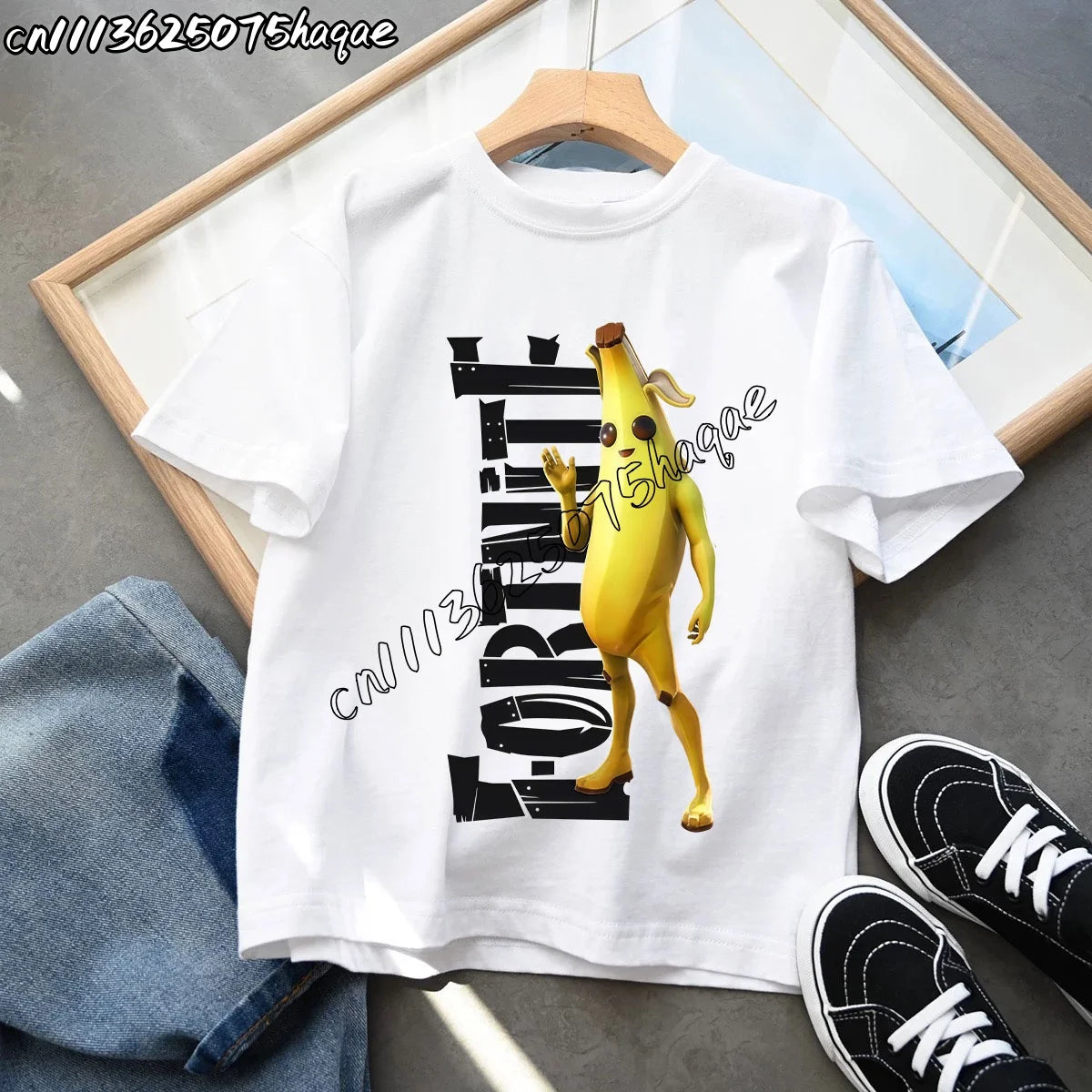 T-shirts Infantis Fortnite Novidade de Verão, T-shirt com Figura de Desenho Animado, Estampado Gráfico, Casual e Desportivo, Manga Curta, Tops Desportivos para Criança, Roupa para Rapazes