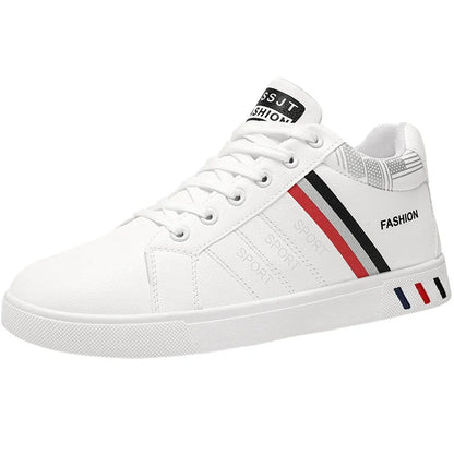Zapatillas informales para hombre, zapatillas de skate, zapatillas planas de PU, zapatillas para estudiantes, zapatillas para actividades al aire libre, zapatillas urbanas, zapatillas con cordones para caminar, tallas grandes 48