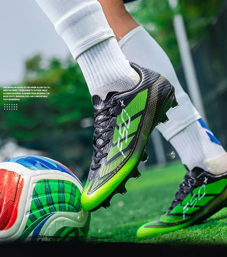 Nouvelles chaussures de football pour hommes, chaussures de sport d'extérieur, chaussures d'entraînement, chaussures de football antidérapantes, baskets professionnelles ultralégères unisexes