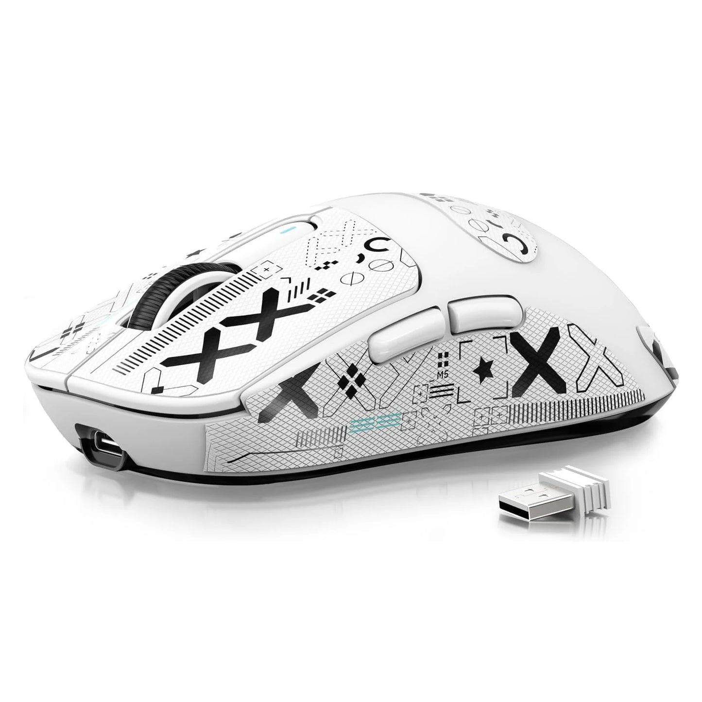 ATTACK SHARK X3 lätt trådlös gamingmus, 49g Tri-Mode, PAW3395 26K DPI-sensor, 200h batteritid, 5 programmerbara knappar