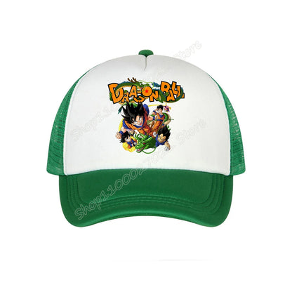 Dragon Ball Goku Peaked Cap Cartoon Pattern Baseball Caps Kawaii Anime Summer Breathable Mesh Hat Parent-child Hats Peacoat Gift