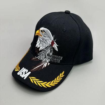 Ear of wheat Eagle Embroidery Baseball Hats New Men Women Fashion Breathable Sunshade Snapback Hardtop Caps Versatile Street ins