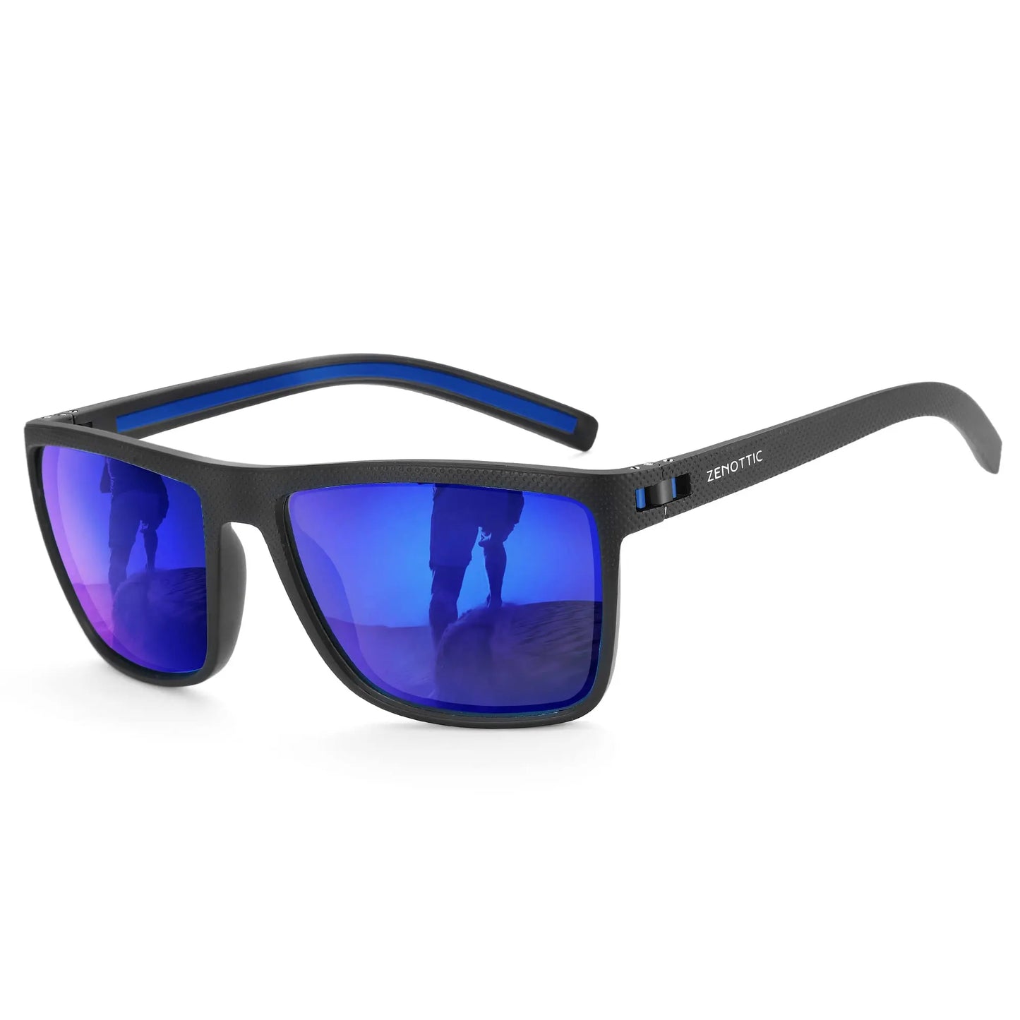 ZENOTTIC Polarized Sunglasses for Men Shades Lightweight TR90 Frame UV400 Protection Square Outdoor Trave Driving Sun Glasses