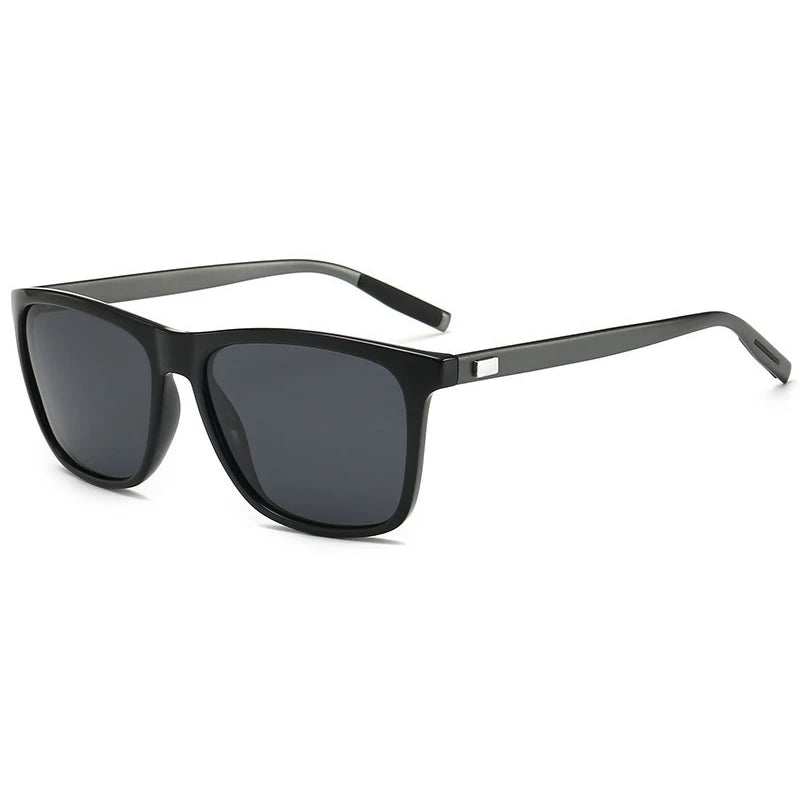 Classic Square Polarized Sunglasses Men High Quality Metal Sun Glasses Male Fashion Outdoor Anti Glare Driving Shades