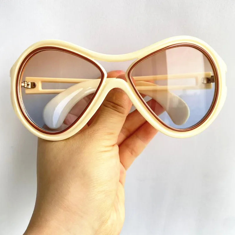 NEW Sunglasses Unisex Sun Glasses Anti-UV Spectacles Oversize Frame Eyeglasses Personality Ornamental Simplity Google