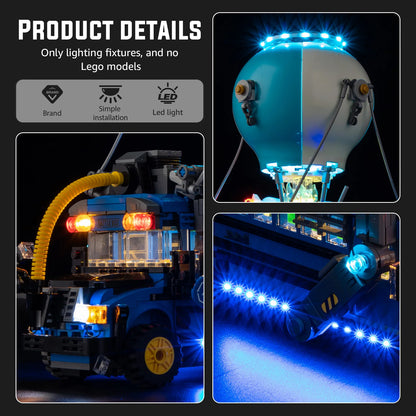 Комплект LED осветление без модел, подходящ за строителни блокчета LEGO Fortnite Battle Bus 77073