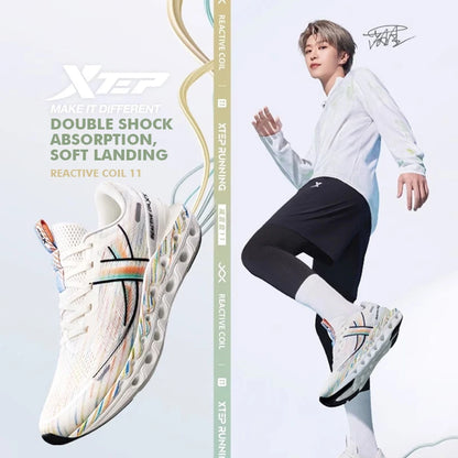 Xtep Reactive Coil 11.0 — męskie buty do biegania, letnie buty sportowe z amortyzacją wstrząsów i miękkim odbiciem, sneakersy 976219110026