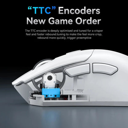 Mouse de gaming wireless Attack Shark R1 Lightweight Bluetooth 2.4G, PAW3311, 18000DPI, ergonomic, cu macrocomenzi
