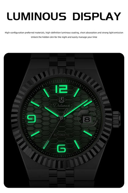 Luxury Automatic Mechanical Men's Watch Date Stainless Steel Man Watch Waterproof Luminous Business Watches For Men Reloj