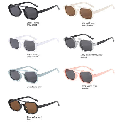 Children’s Sunglasses Vintage Double-beam Sun Glasses UV400 Outdoor Girl Boy Fashion Glasses Classic Square Kids Sunglasses