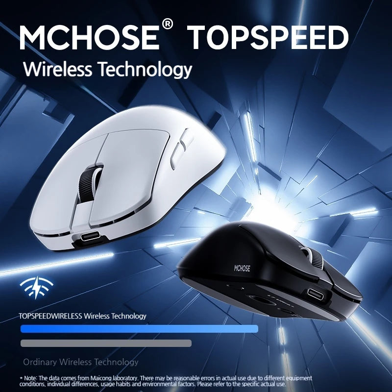 MCHOSE L7 Ultra+ średnio-duża mysz gamingowa do e-sportu z sensorem Paw3950, bezprzewodowa, trzy tryby, lekka mysz biurowa Dual-Drive do komputera