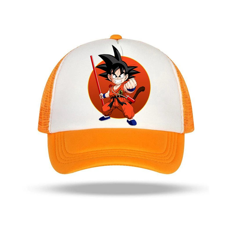 Dragon Ball-baseballkepsar med anime-karaktärer, solhattar för barn och vuxna, andningsbara sommarhattar i ledig stil, justerbara kepsar med skärm, presenter