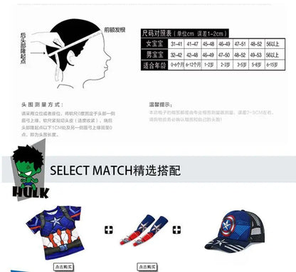 Marvel Avengers Hat Outdoor Sports Baseball Cap Spider-Man Iron Man Cartoon Animation Beach Sun Hat Peaked Hat Children's Gift