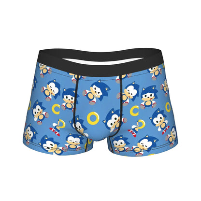 S-Sonic Retro Game Cartoon Underwear  Printed Boxershorts Quality Men Panties Elastic Boxer Brief Birthday Present