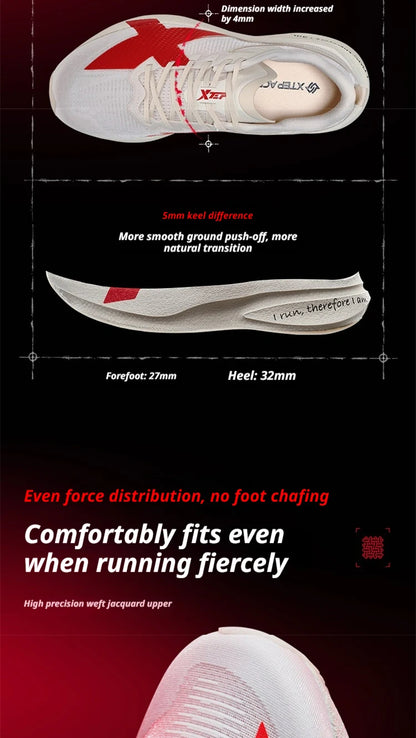 XTEP 2000km PRO Running Shoes For Men 2026 Spring Soft Durability Stability Comfort Lightweight Male Sports Sneakers 874219110026