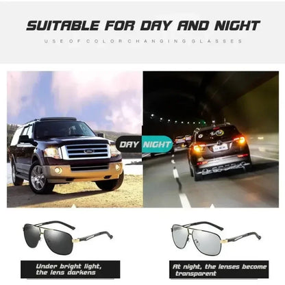 1PC Top Aluminum Magnesium Square Polarized  Photochromic Sunglasses Men Sun Glasses Safety Driving Oculos De Sol Masculino