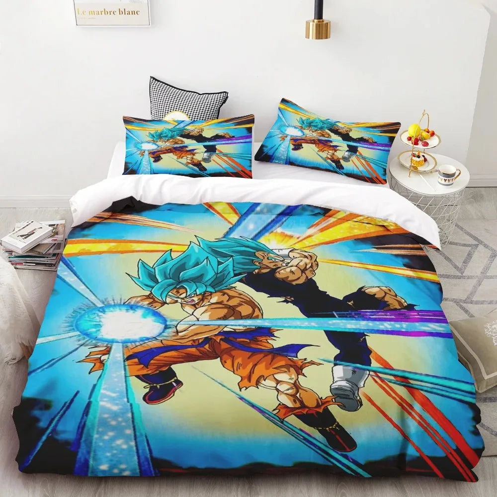 Povlečení s povlakem na přikrývku Goku Dragon Ball pro teenagery a děti, chlapce – nejlepší dárek, dekorace do ložnice Queen King