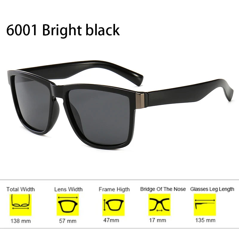 New Style Polarized Sunglasses Men Fashion Unisex Sports Business Black Sun Glasses Sun Protection UV400 Driving Sunshade Women
