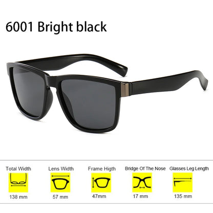 New Style Polarized Sunglasses Men Fashion Unisex Sports Business Black Sun Glasses Sun Protection UV400 Driving Sunshade Women