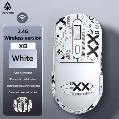Безжична геймърска мишка Warvank X8, 500 mAh, презареждаема чрез TYPE-C, офис мишка, подходяща за лаптопи и настолни компютри